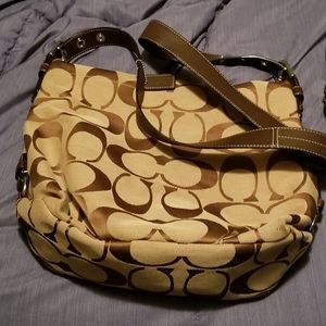 Brown signature Coach bag